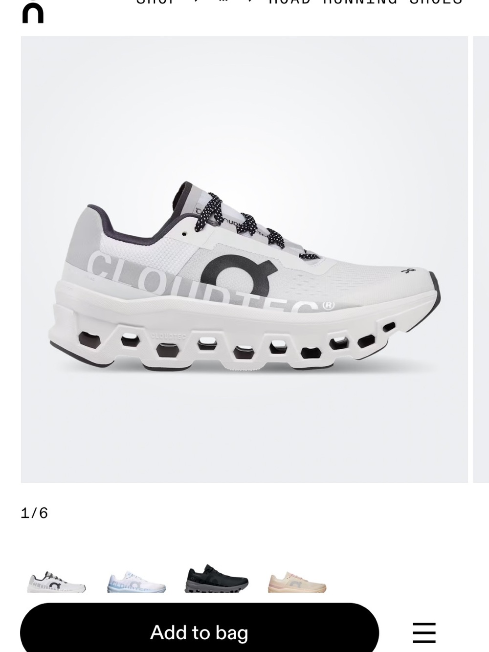 On Cloudtec Cloudrunner Women's Athletic Shoes - White/Black